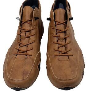 Men's Fashion 1978 Breathable Leather Ankle Moccasin Boots Sneakers Size 13/EU47